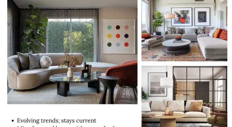 Contemporary living room with curved furniture and color-drenched walls by interior designers near Banashankari.