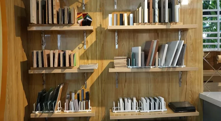 Styled bookshelf by interior designers near Nagarabhavi