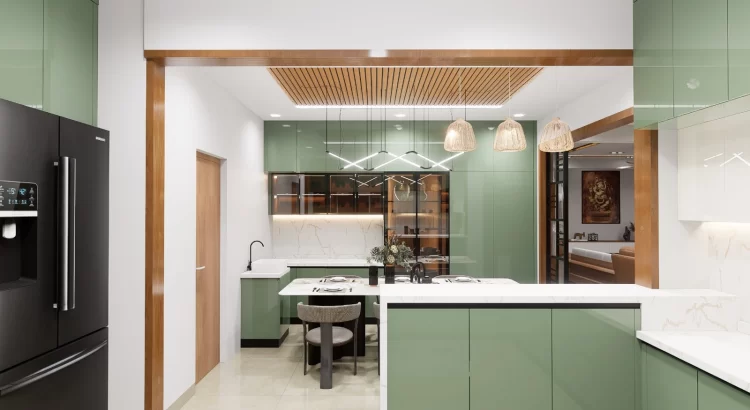 Modular kitchen interior design in RR Nagar modern kitchen layout