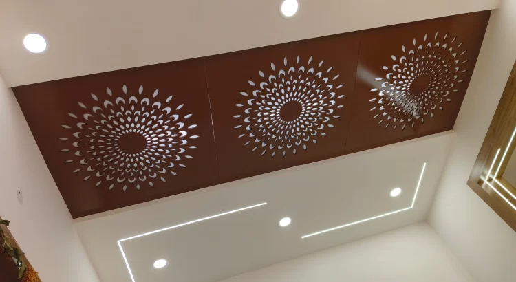 Luxury laser cut false ceiling design by an Interior Design Company in RR Nagar