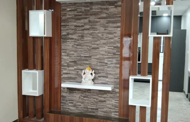 Modern wooden partition design by Interior Firms in RR Nagar