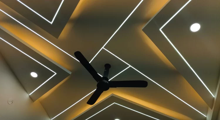 Modern geometric false ceiling by an Interior Designing Company in Rajarajeshwari Nagar